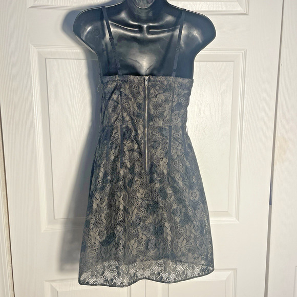American Eagle Dress Women 0 Black Lace Lined Whimsigoth Corset LBD Fairy Grunge - Picture 3 of 10
